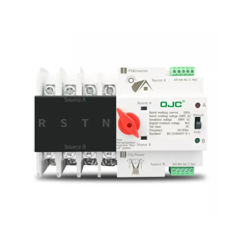 INVERSEUR DE SOURCE AUTOMATIQUE/MANUEL(ATS) 63A et 100A 4P